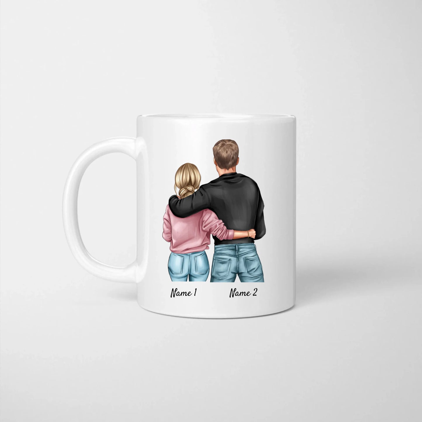 F Valentine's Day - Personalisierte Valentinstags-Tasse für deinen Partner, Partnerin, Pärchen-Tasse