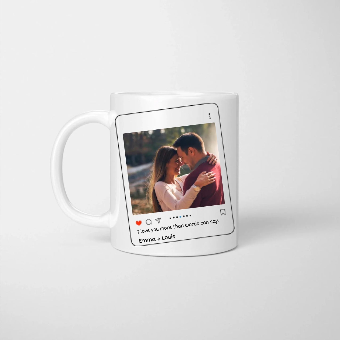 Partner fotomok Insta Post Style - Gepersonaliseerde Valentijnsmok voor je partner, vriendin