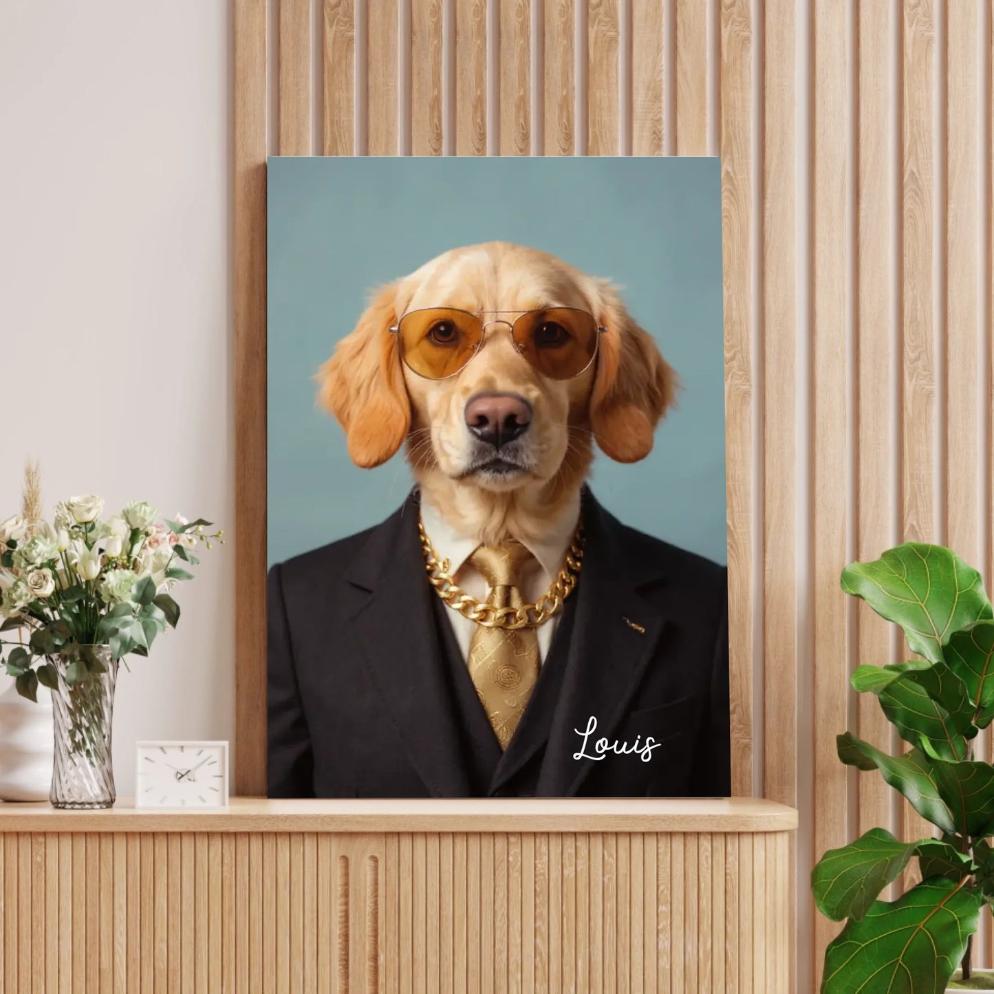 Lustiges Haustier Superhelden Portrait - Personalisiertes Poster mit Fotoupload in unterschiedlichen Stilen (Hund, Katze als Superheld, Astronaut, etc.)