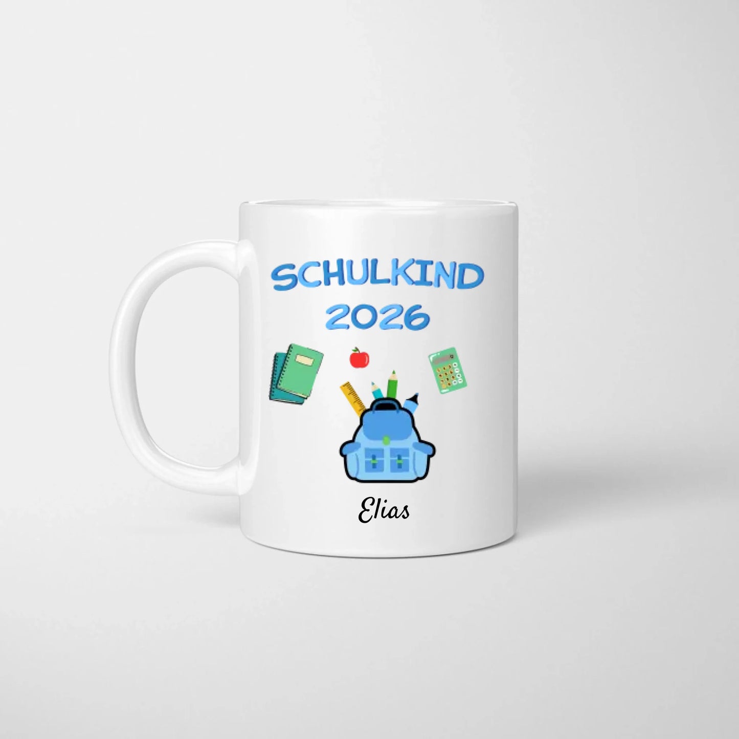 Schulkind 2026 - Personalisierte Tasse zur Einschulung, Schüler, 1.-5. Klasse