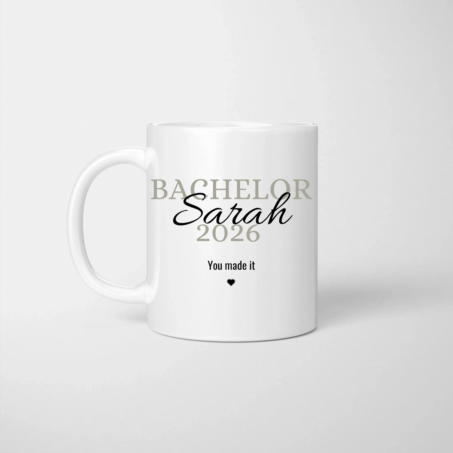 Bachelor Tasse 2026 - Personalisierte Tasse zum Abschluss Abitur, Studium, Bachelor, Master, Ausbildung, Realschule, Examen, Einschulung