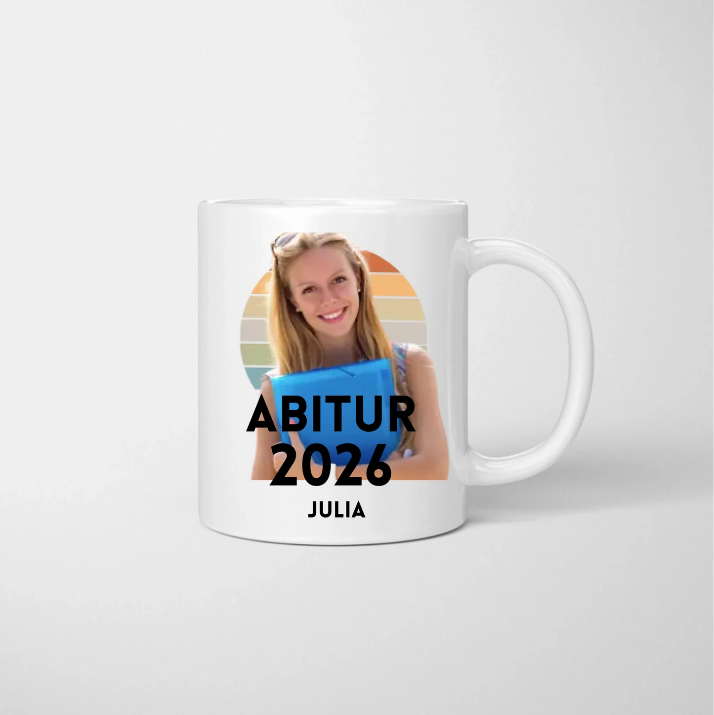 Abschluss Foto Tasse 2026 - Eigenes Bild hochladen, Personalisierte Tasse Abitur, Studium, Bachelor, Master, Ausbildung, Realschule, Examen