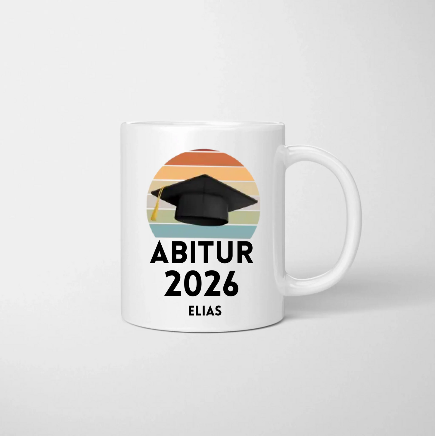 Glückwunsch Abschluss Tasse 2026 - Personalisierte Tasse Abitur, Studium, Bachelor, Master, Ausbildung, Realschule, Examen