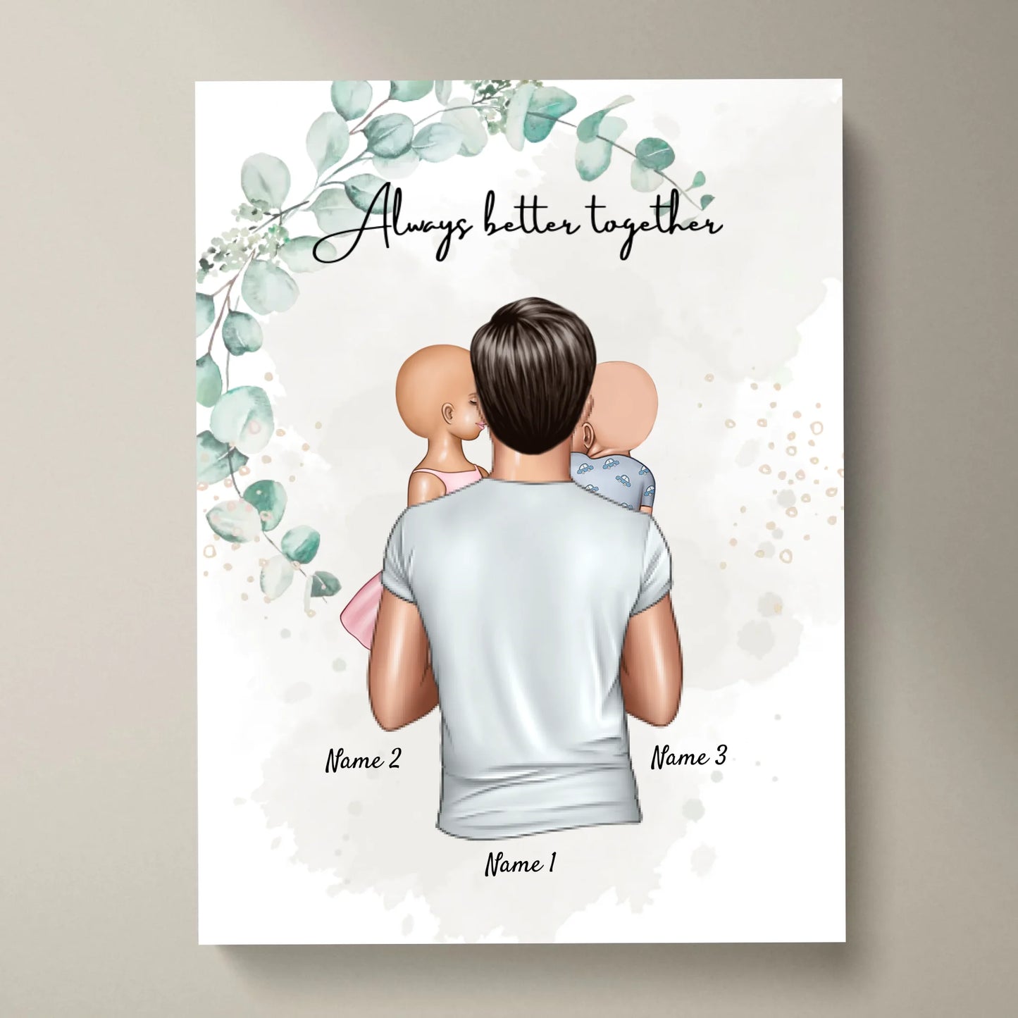 Best Dad - Personalized Poster (1-4 Children)