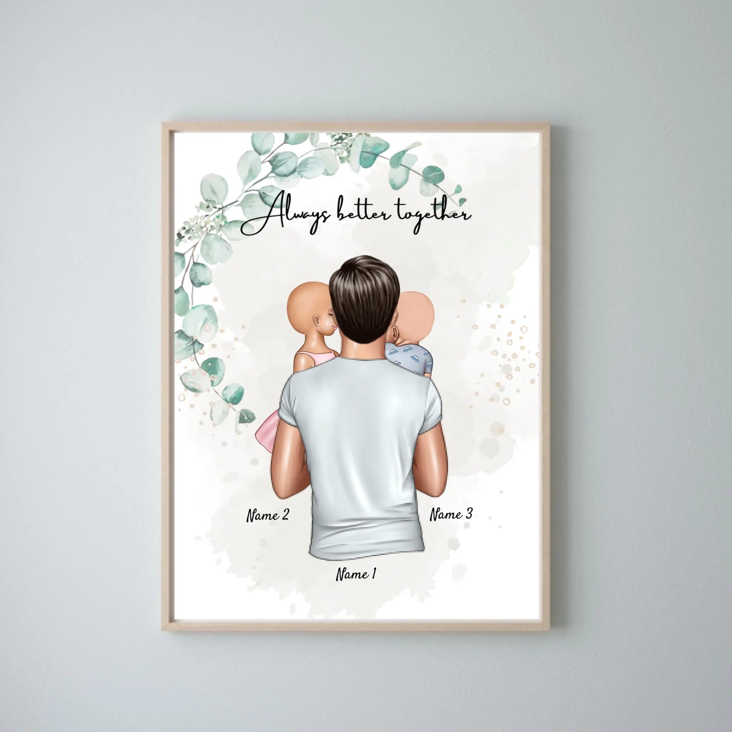 Best Dad - Personalized Poster (1-4 Children)