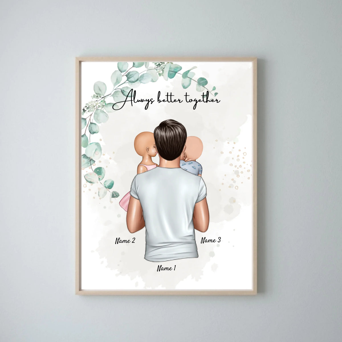 Best Dad - Personalized Poster (1-4 Children)
