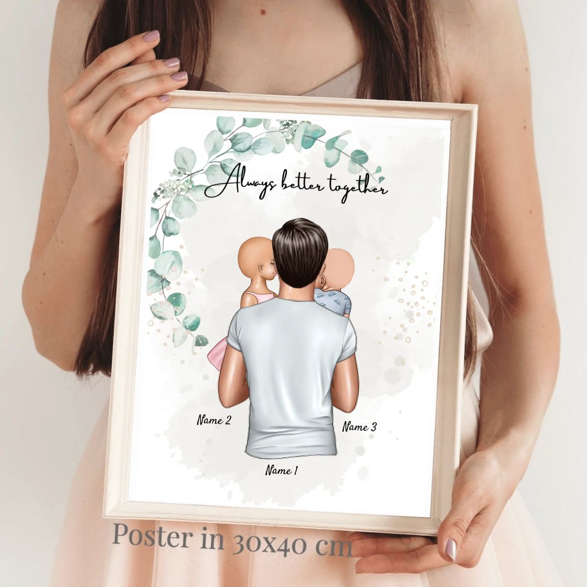 Best Dad - Personalized Poster (1-4 Children)