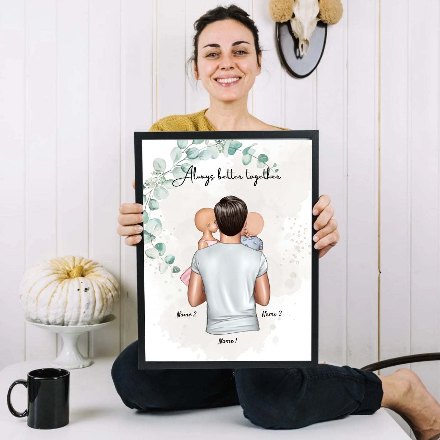 Best Dad - Personalized Poster (1-4 Children)