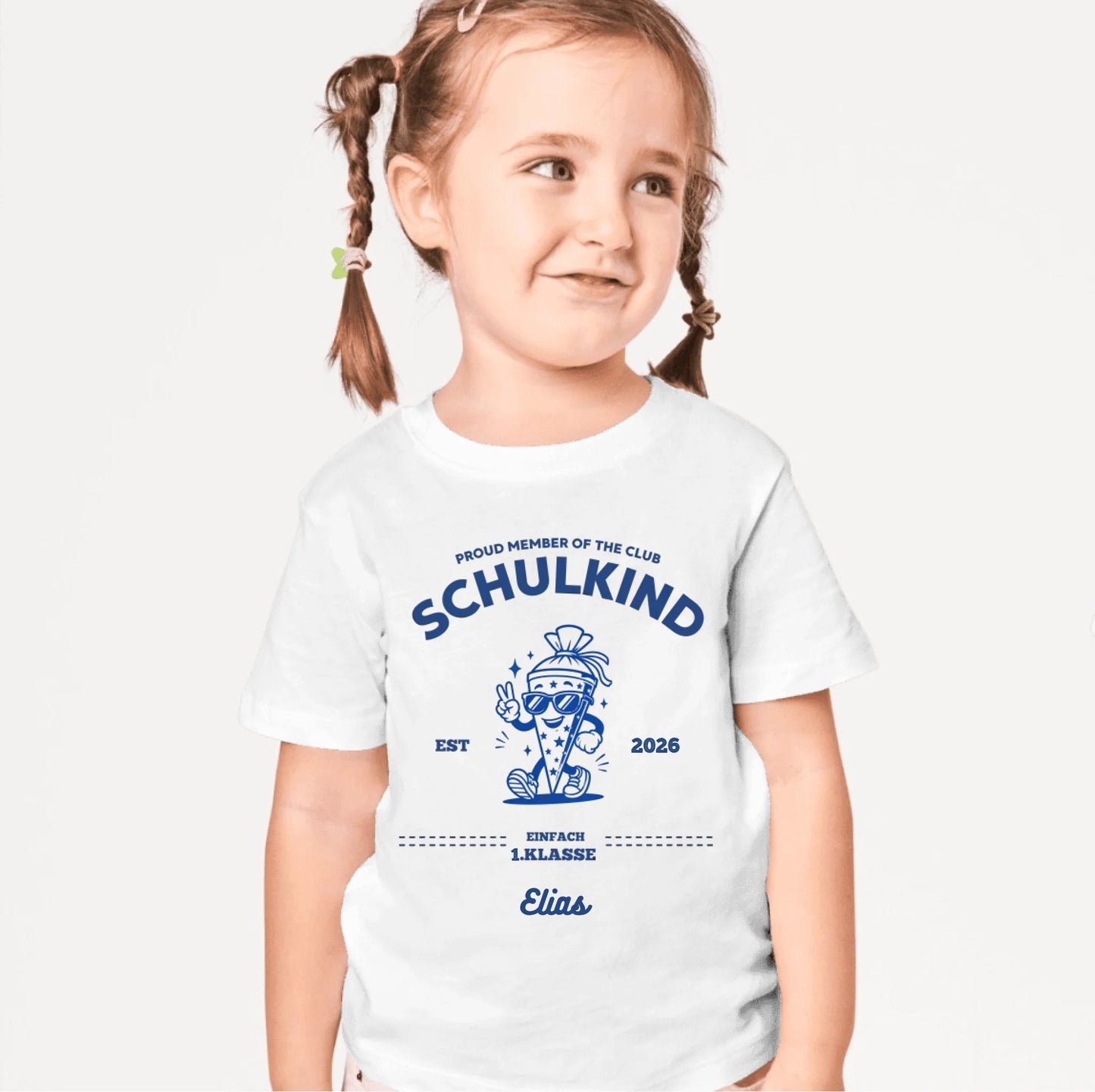 Cool Schulkind Club T-Shirt 2026 - Personalisiertes Einschulung Geschenk Jungen Mädchen, Erster Schultag, 1. Klasse, Schulanfang Shirt