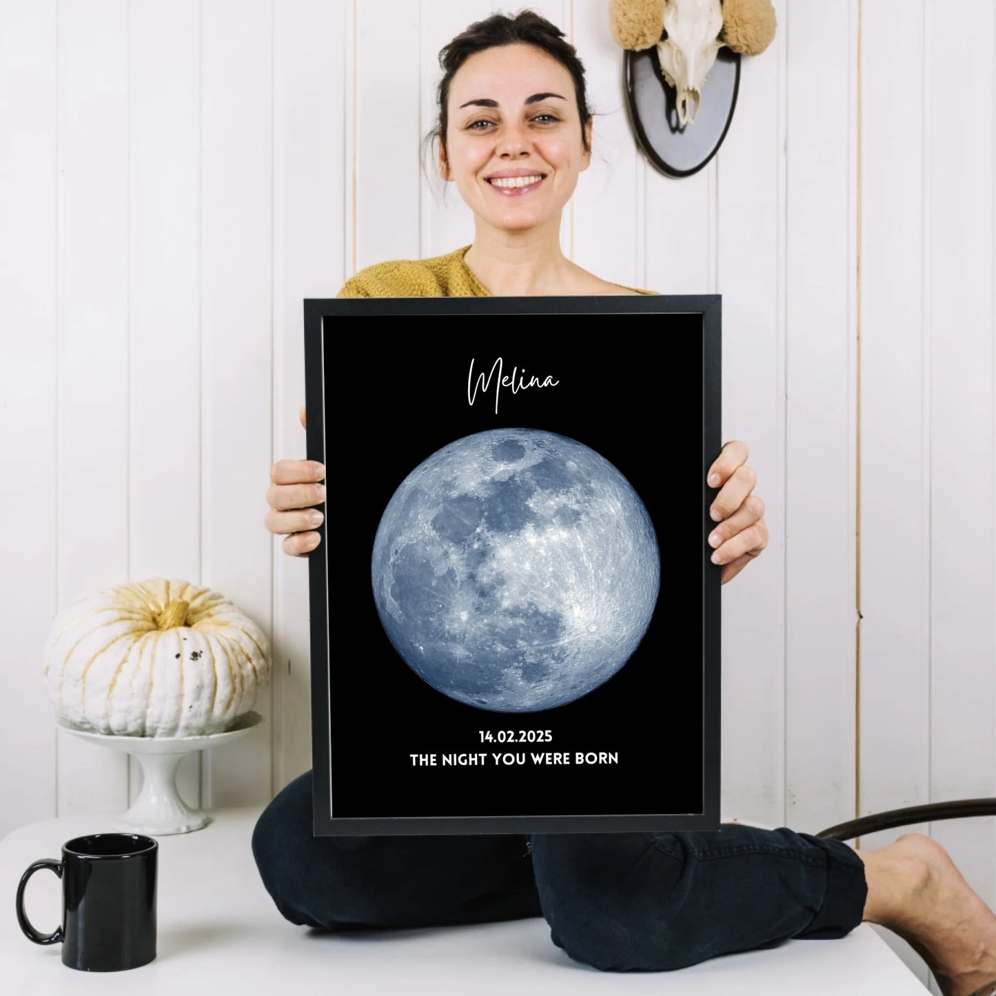 The night you were born - Personalisiertes Mondphasen Poster Geburtstag, Geburtsmond