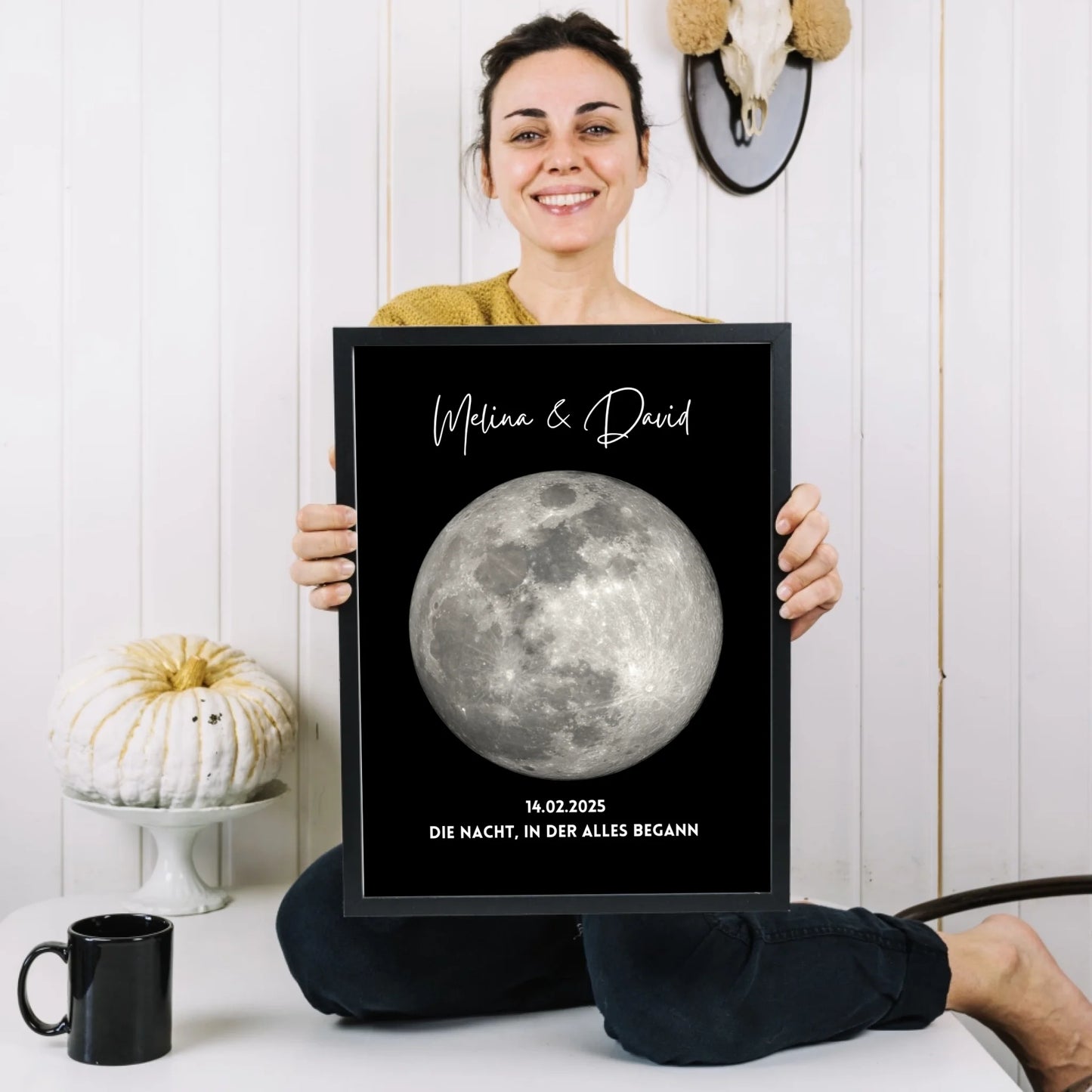 Die Nacht, in der alles begann - Personalisiertes Mondphasen Poster