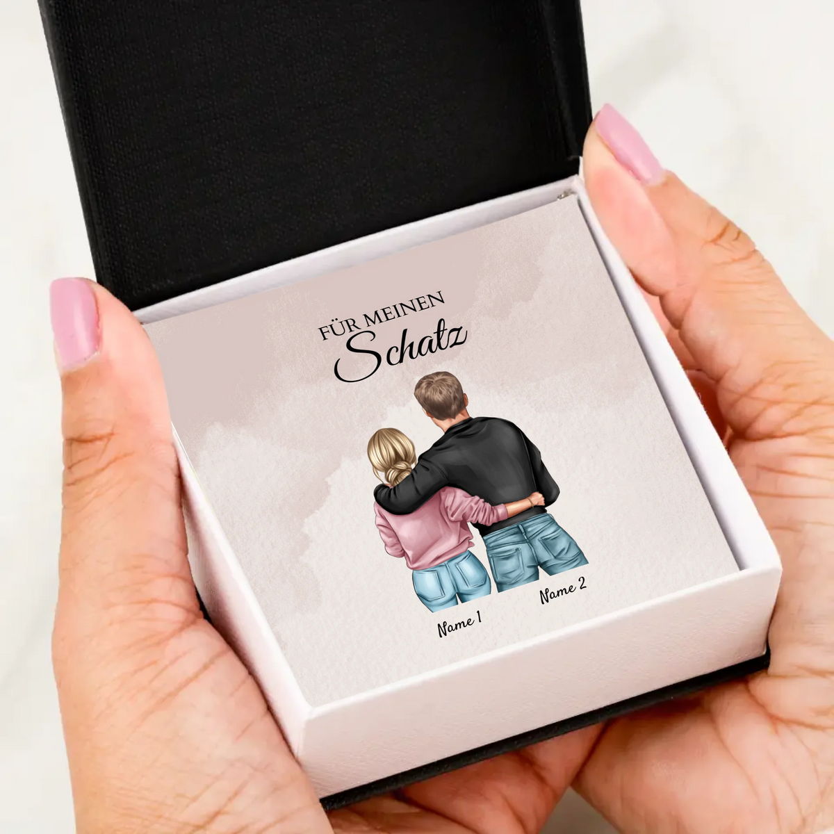 Forever Love "Bestes Pärchen" - Halskette mit Herzanhänger & personalisierter Karte
