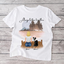 Load image into Gallery viewer, Pet mom with pet - Personalized T-Shirt (Dog &amp; Cat)
