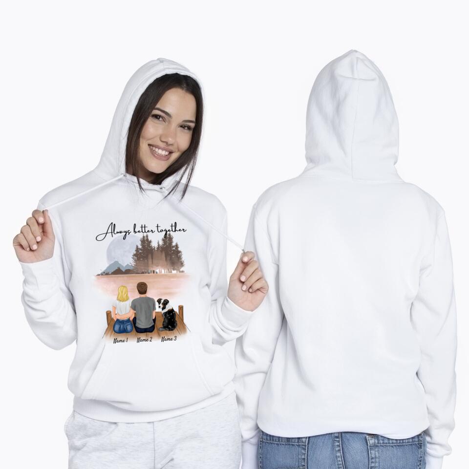 Pet Couple - Personalised Hoodie Unisex (Dog & Cat)