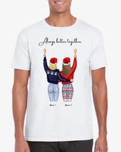 Load image into Gallery viewer, Christmas Friends Cheers - Personalized T-shirt (2-3 women)
