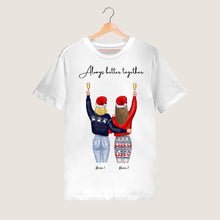 Load image into Gallery viewer, Christmas Friends Cheers - Personalized T-shirt (2-3 women)
