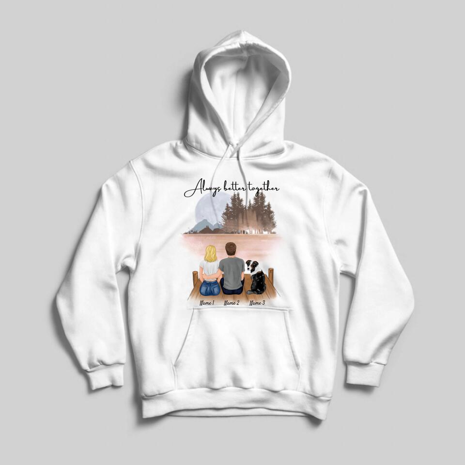 Pet Couple - Personalised Hoodie Unisex (Dog & Cat)