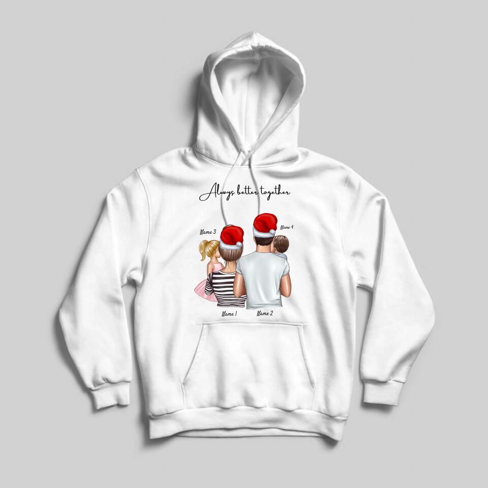 My Family Christmas - Personalized Hoodie Sweater Unisex (up to 4 children)