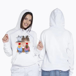 Best Friends Christmas With Drink Personalized Hoodie Sweater Unisex