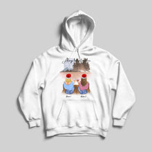 Load image into Gallery viewer, Best Friends Christmas With Drink Personalized Hoodie Sweater Unisex
