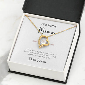 Forever Love "Für Mama" - Halskette mit Herzanhänger & personalisierter Karte