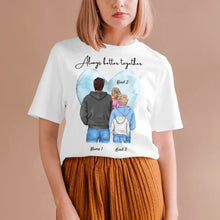 Load image into Gallery viewer, Bester Papa, Lieblingsmensch - Personalisiertes T-Shirt mit Vater &amp; Kinder/Jugendliche (100% Baumwolle, Unisex)
