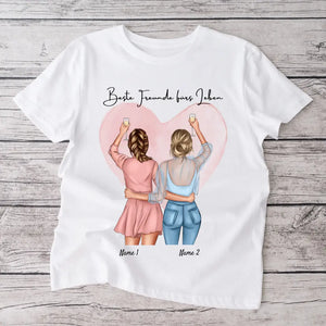 Best Friends Cheers Personalized T-Shirt (100% Cotton, Unisex)