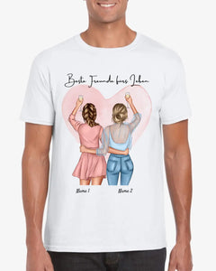 Best Friends Cheers Personalized T-Shirt (100% Cotton, Unisex)