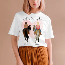 Load image into Gallery viewer, Best Horse Girlfriends - Personalized T-shirt (1-3 female riders)
