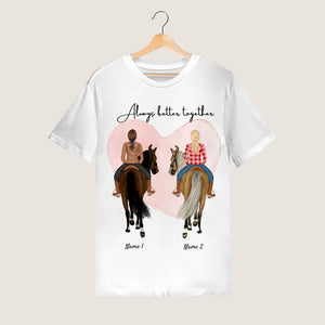 Best Horse Girlfriends - Personalized T-shirt (1-3 female riders)