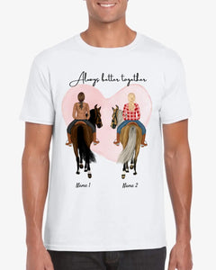 Best Horse Girlfriends - Personalized T-shirt (1-3 female riders)