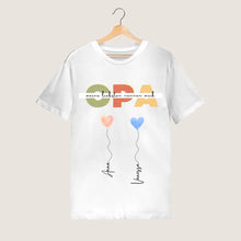 Load image into Gallery viewer, Meine Liebsten nennen mich OPA - Personalisiertes T-Shirt Großvater mit Enkeln (100% Baumwolle, Unisex)
