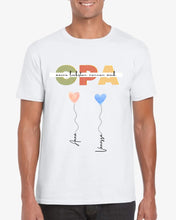 Load image into Gallery viewer, Meine Liebsten nennen mich OPA - Personalisiertes T-Shirt Großvater mit Enkeln (100% Baumwolle, Unisex)

