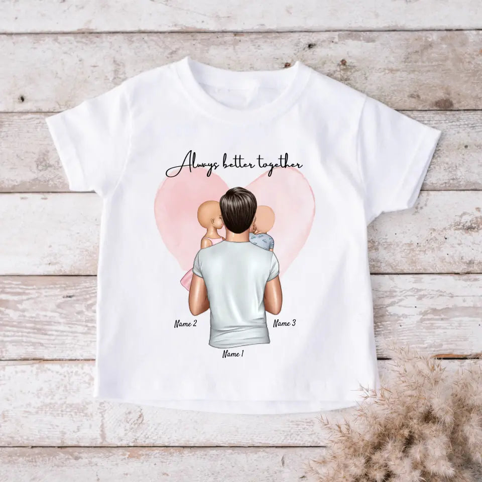 Child with Dad - Personalized T-shirt for children (100% cotton, unisex)