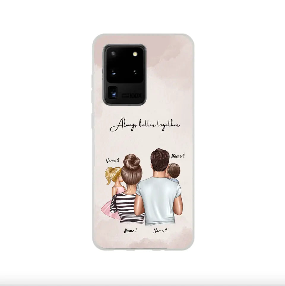 Family with children - Personalized Phone Case (up to 4 children) Samsung