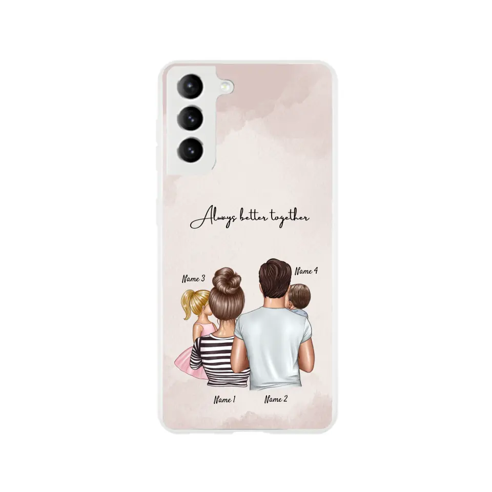 Family with children - Personalized Phone Case (up to 4 children) Samsung